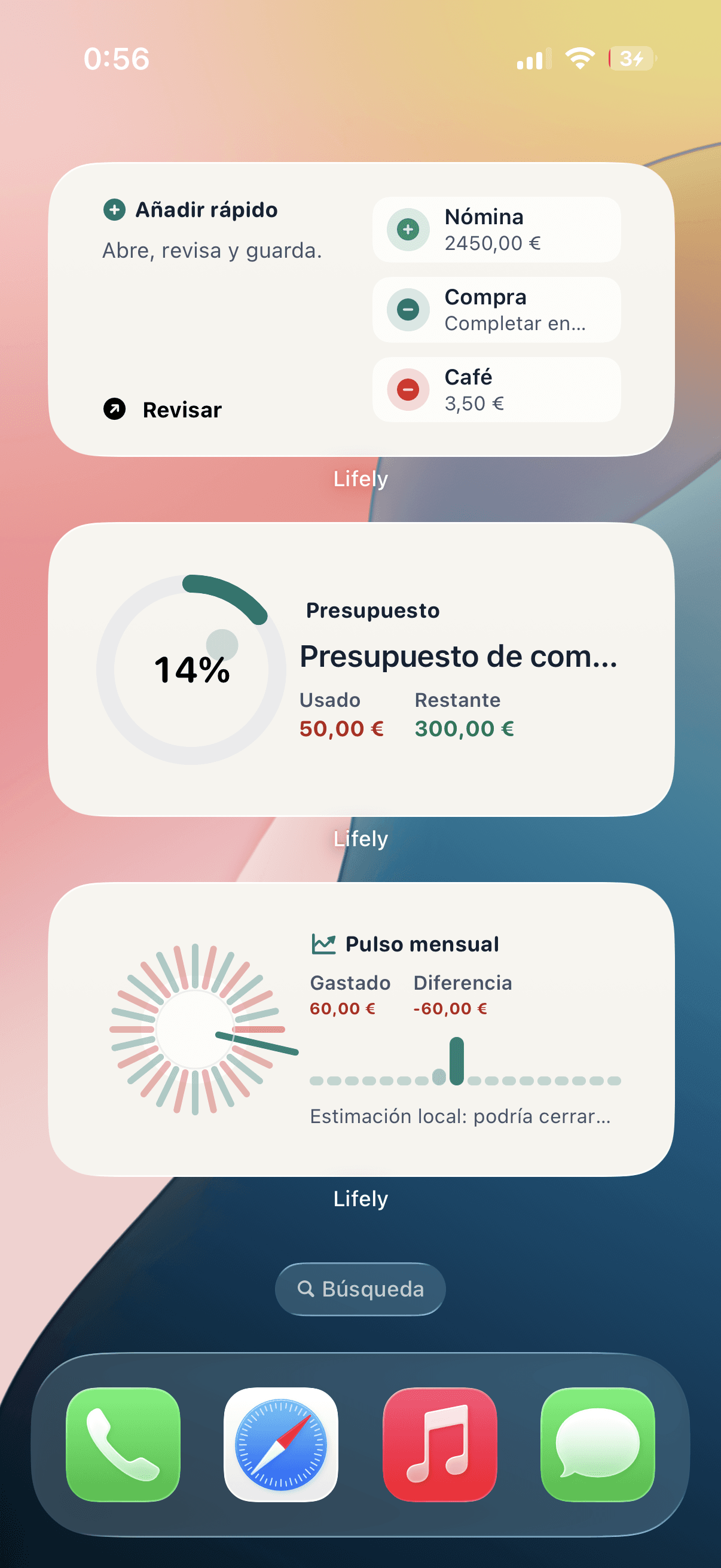 Lifely widgets screenshot
